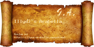 Illyés Arabella névjegykártya